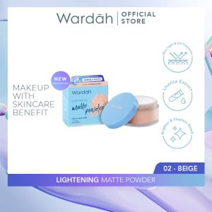 Wardah Lightening Matte Powder Bedak Tabur Smooth-Matte Finish SPF 20 PA++ 20 gr