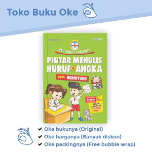 Buku Anak Aku Ingin Sekolah Pintar Menulis Huruf dan Angka Plus Berhitung Bonus Stiker