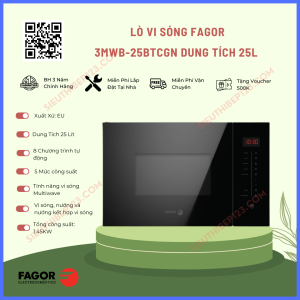 LÒ VI SÓNG FAGOR 3MWB-25BTCGN DUNG TÍCH 25 LÍT  8 CHƯƠNG TRÌNH VI SÓNG KẾT HỢP NƯỚNG