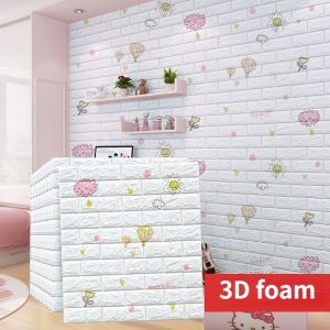 3D Brick Foam Wallpaper Dinding Self-adhesive Wall Sticker Decor Waterproof Design Simple