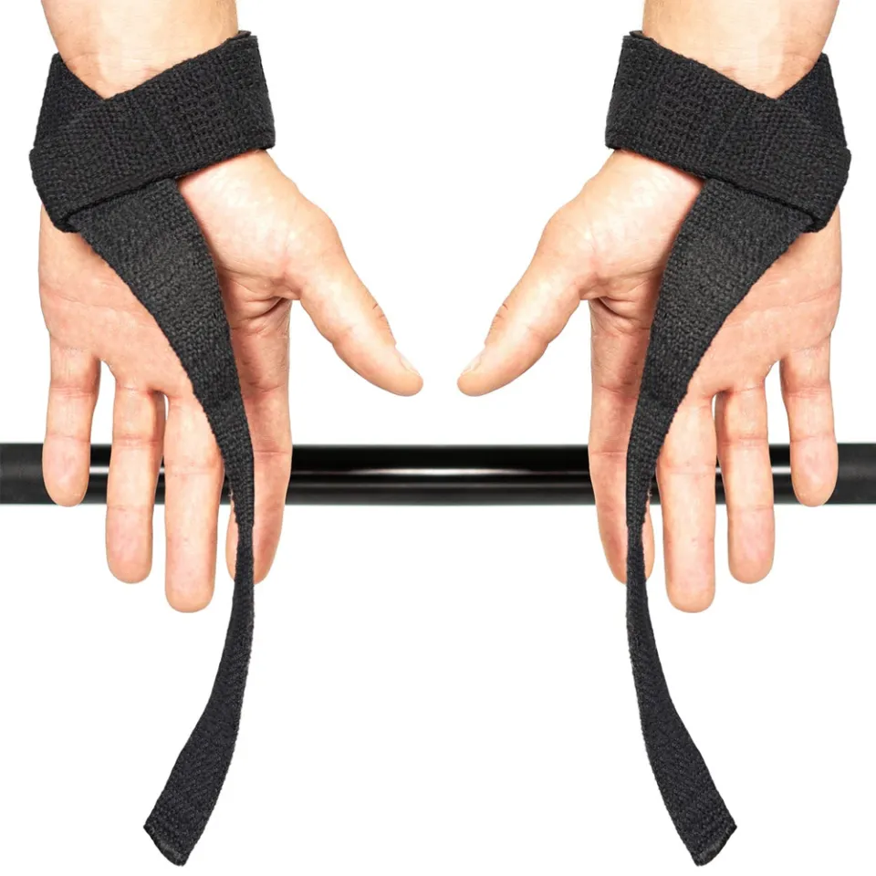1Pair Hard Pull Wrist Lifting Straps Grips Band-Deadlift Straps