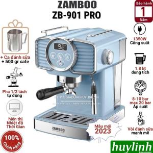 Máy pha cà phê Zamboo ZB-901 PRO - 1350W - Pha 1 - 2 tách tự động - Phong cách Vintage [Mẫu mới 2023]