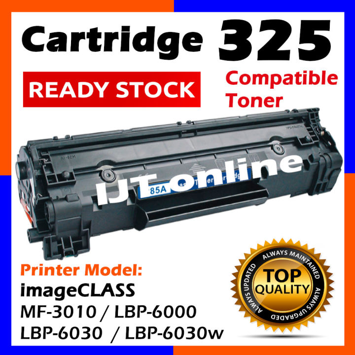 Compatible Laser Toner Cartridge Canon 325 Cart 325 Cartridge 325 CRG 325 CRG325 For Canon imageCLASS MF 3010 MF-3010 MF3010 / LBP 6000 LBP-6000 LBP6000 / LBP 6030 LBP-6030 LBP6030 / LBP 6030w LBP-6030w LBP6030w Printer Ink (1,500pgs/2,500pgs/3,000pgs)