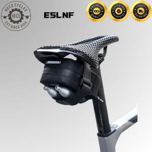 ESLNF Cycling Saddle Bag Waterproof Bicycle Tail Bag with Mesh Storage for MTB & Road Bikes