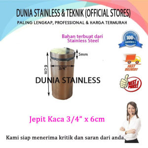 Jepit Kaca 3/4in x 6cm aksesoris stainless