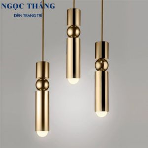 Đèn thả trần hình trụ trang trí phòng khách phòng ngủ bàn ăn quầy bar ánh sáng vàng Led 8W THCN125 Ngọc Thắng