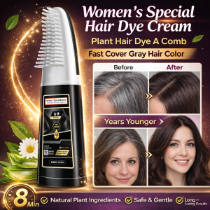【180 Days No Fading】Instant Plant Hair Dye Comb Nonstick Scalp Hair Dye To Cover Gray Hair速效植物染发梳