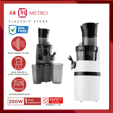 Toyomi Cold Press Masticating Slow Juicer SJ 9000 Available in Grey White Lazada Singapore