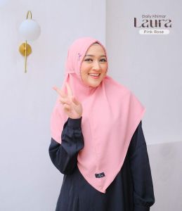 Baru Azamka Hijab Khimar Laura Kerudung Daily Tali AZ 149 material diamond ceruty Premium
