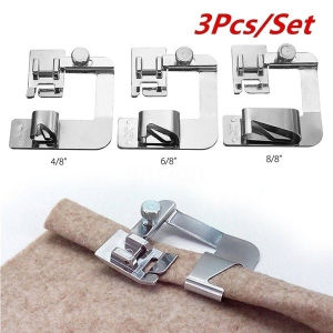 3Pcs/set 4/86/88/8 Household Sewing Machine Presser Foot 13/19/25MM Replacement Rolled Hem Feet
