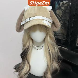 [COD] SHgeZm Gothic Lolita Beret Kawaii Hat Punk Xương Dài Tai Puppy Hat Cho Phụ Nữ Cô Gái Cosplay Mũ Đa Năng Kem Chống Nắng Hat Quà Tặng