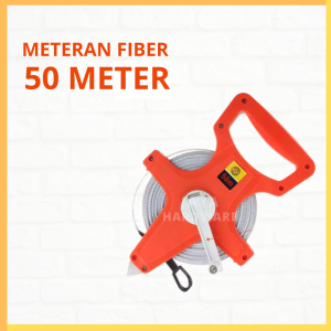 Meteran Gulung Tancap Tanah Rol 50 Meter Roll 100 Meter Kulit Besi Fiber Alat Perkakas Tukang Pertukangan Bangunan