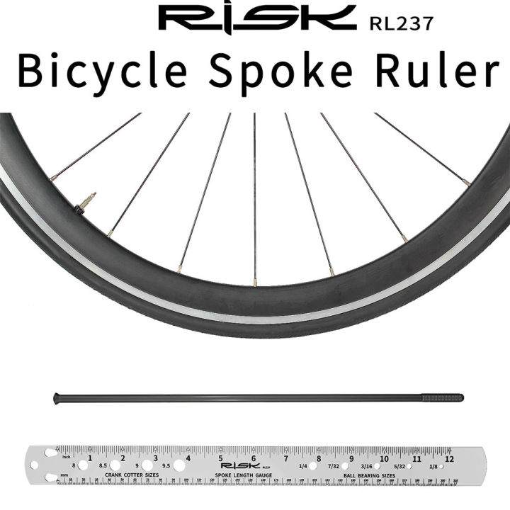 RISK Bicycle Spoke Ruler Length Measuring Ruler Gauge Bike Hub Axle
