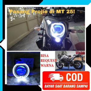 LAMPU DEPAN BILED MT 25 PAKET LENGKAP PROJIE BILED SUPER TERANG