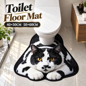 INNEED 40×50CM 50×60CM Thảm trải sàn nhà vệ sinh hình động vật sống động như thật Chống trượt Đất tảo cát Thảm trải sàn nhà vệ sinh Sự sáng tạo. Hấp thụ nước Trang trí phòng tắm