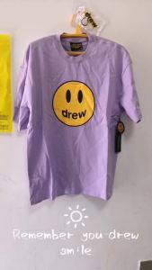 A2 [Real Shot] drew house t-Shirt New Style Short-Sleeved Street Wear Couple Loose Dropped Shoulders Men Women Same Letter Smiley Face㏇X0412