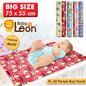 BABY LEON Perlak Bayi PL-02 (75cm x 55cm) Karet Waterproof Alas Ompol Bayi Perlak Karet Perlak Ompol Bayi