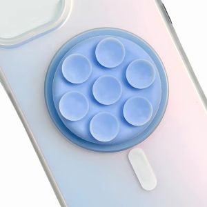 PURETEN Silicone Suction Cup Phone Holder Two-sided Suction Pocket Socket Finger Ring Holder Round Suction Pad Phone Stand Smartphone Accessory