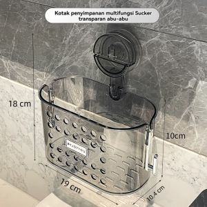 Rak Penyimpanan Cangkir Hisap/Multi Hanging Organizer Basket Rak /Rak Dinding Kotak Tempel Tempat Penyimpan Aksesoris/Rak Kamar Mandi / Rak Dapur Rak Toilet / Rak Dapur Model Dinding / Rak Dapur Serbaguna Tanpa Paku