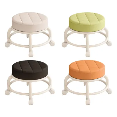 Best Seller MINI ROUND CHAIR STOOL | RANDOM COLOR | 1 PC | 360 Rotating Low Roller Seat Stool | Lazy Housework Stool | Sturdy Round Stool | Lightweight Quality Pulley Low Stool For Home Kitchen Salons Office | Trend & Aesthetic Comfortable Seat Stool