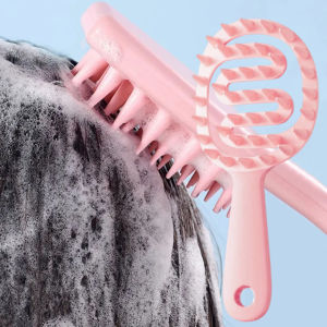 New Hair Shampoo Brush Scalp Massager Silicone Hair Scrubber for Dandruff Removal Hair Growth Comb