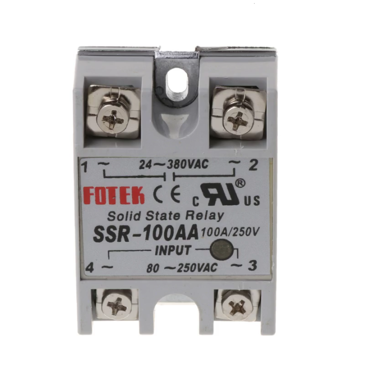 24-380VAC AC Control AC Solid State Relay SSR-100AA Single Phase SSR ...