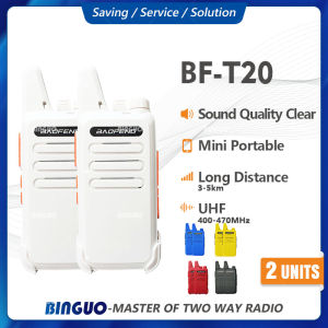 Baofeng Original BF-T20 Mini Walkie Talkie 2 Units Portable Two Way Radio UHF Radio 16Channel USB Charger COD