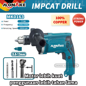 MONAKE Mesin Bor Impact Drill 13mm Tangan Listrik Electric Drill MK0163