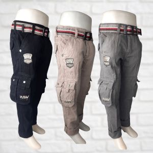 Celana Panjang Katun Cargo Anak Umur 4-12 Tahun Terbaru