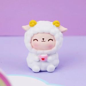 Ornamen Miniatur Domba sheep Lucu Untuk Dekorasi Pajangan Kecil Pajangan Mobil
