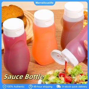 Sauce Squeeze Bottles Leakproof Sauce Bottle Salad Dressing Container with Lids Portable Seasoning Box