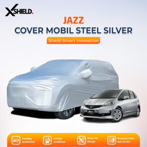 Cover Mobil JAZZ baru Sarung Penutup Mobil Silver Polyester Tebal Anti Panas UV -XSHIELD