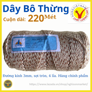Dây bô thừng Nông nghiệp Tầu biển loại 1 cuộn dài 220 mét đường kính 3mm chuyên buột giàn leo cho bầu bí các loại dây leo. chịu lực cao và bền nắng mưa