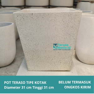 Pot teraso kotak / pot tanaman minimalis