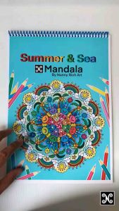 สมุดระบายสีผู้ใหญ่ แมนดาลาซัมเมอร์แอนซี ระบายสีหน้าร้อนและทะเลน่ารัก