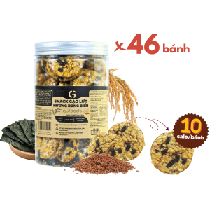 Snack gạo lứt nướng rong biển GUfoods - Giòn rụm Healthy Giàu dinh dưỡng Thuần chay Eat Clean Ăn vặt lành mạnh