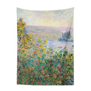 Ready stock sa local warehouseBackground fabric ins Tapestry Oil Painting Series Wall Hangings   Bedroom renovation background wall sofa background blanket dormitory privacy screen