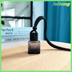 【feitong】🚕🚕【HOT SALE】 1Pc Five Line Black Cap Essential Oil Empty Bottle Pendant Car Mounted Perfume Pendant Fragrance Oil Diffuser Car Interior