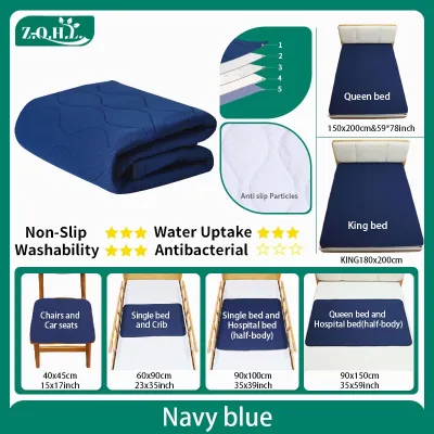 Waterproof Bed Protector Sheet Pad Inkontinen Air Tidak Telap Washable Underpads Adult Mattress Lapik Tilam Kalis Kencing Incontinence Pad Urine Mat Washable Changing Mat