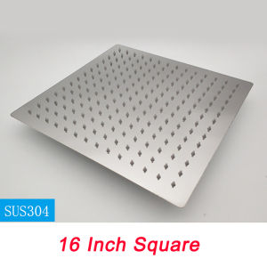 16 Inch Shower Head Luxury Ultrathin Rainfall Shower Head Stainless Steel Chrome Nickel Bathroom Faucet Accessories