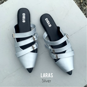QAGURA - Sandal Wanita Mules LARAS Slip On Terbaru Mules