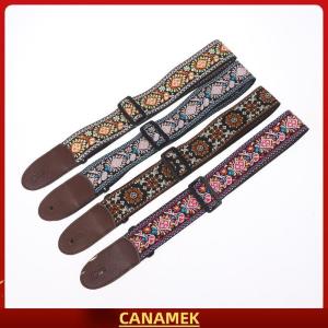 Miễn phí vận chuyển✨ Dây Đeo Guitar Bass Cotton Da Thêu dây đeo cổ có thể điều chỉnh dây đeo Điện Acoustic Guitar Bass phụ kiện
