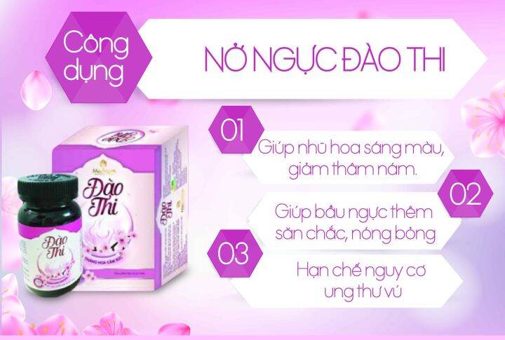 Viên Uống Nở Ngực Đào Thi 40 viên - Tăng Kích Thước Vòng Một Săn Chắc, Tự Nhiên