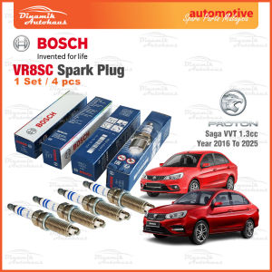 Proton Saga VVT 1.3cc S4PE Year 2016 To 2025 Car Engine Spark Plug Bosch Spark Plug VR8SC (4 Pcs)