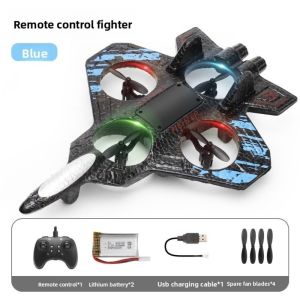 URBAG 2.4G Radio Fighter Plane Electric EVA Foam Glider Model Toy 360° Rolling RC Combat Plane Toy for Boys