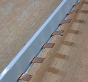 63A Single phase copper bar with insulator copper busbar mcb bar single pole copper bar - 54 Tee (1 meter Full54 Tee)