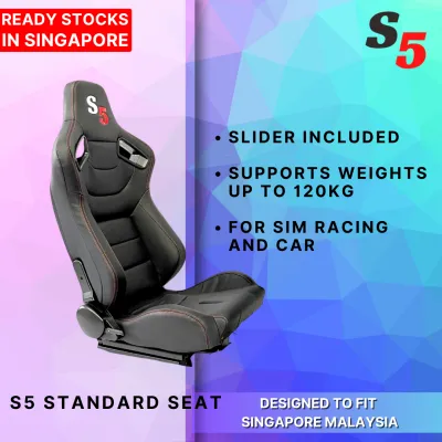 S5 Seat / S5 Full bucket seat / S5 standard seat / Racing Wheel stand / SIM Racing seat / Racing seat rig / Racing driving simulator wheel stand / Racing Stand / racing seat / sim racing rig