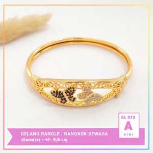 Nice Jewelry Gelang dewasa permata lapis emas gold GL 072