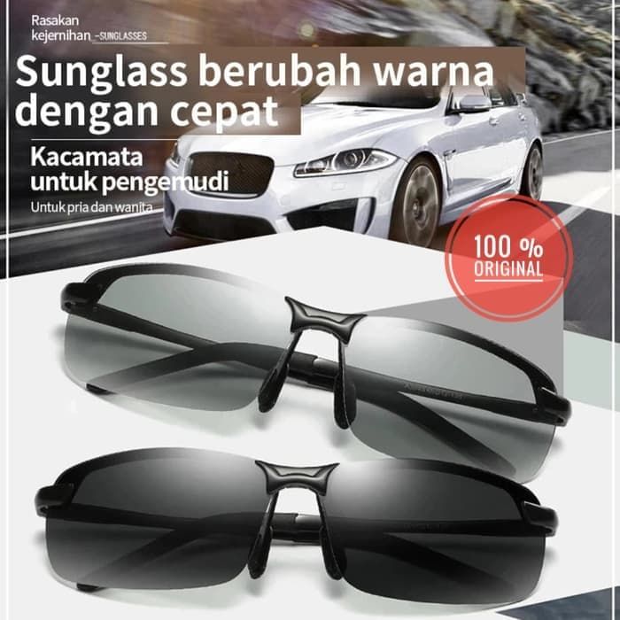 MB Kacamata Anti Silau Siang Dan Malam Polarized Photochromic