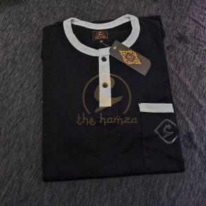 Baju Kaos Kurta Pria Muslim The Hamza yang Beneran Terjamin Katun Cotton Combed 30s Modern Simple